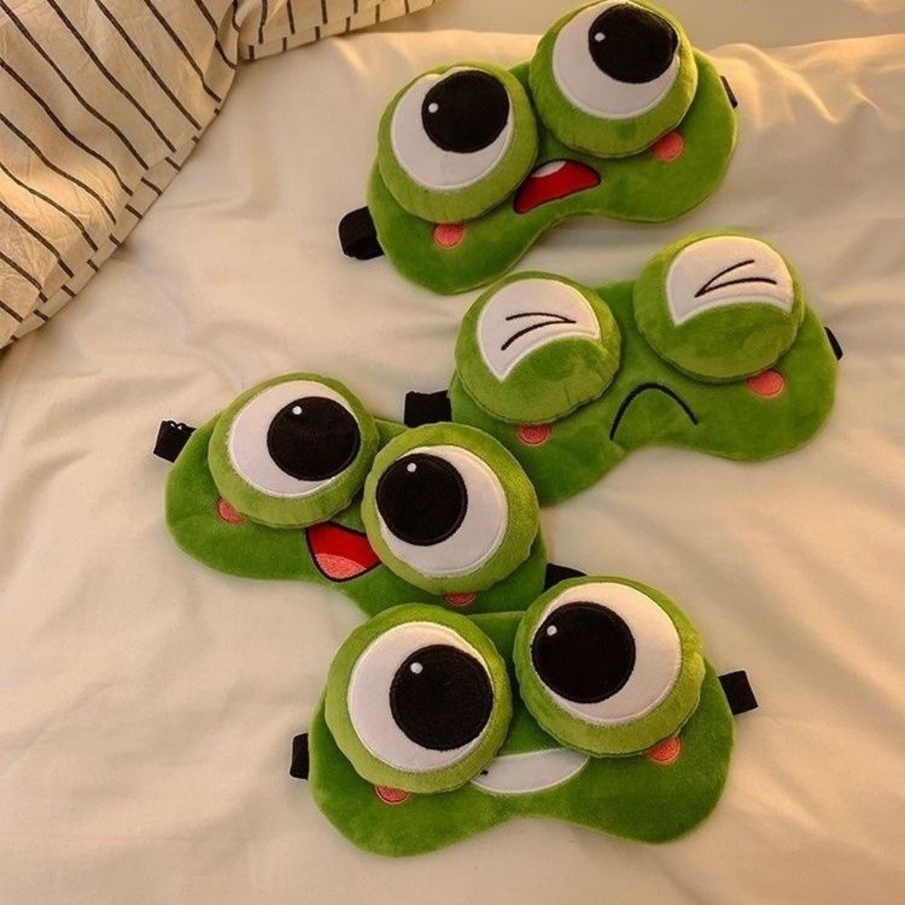 Lovely Cartoon Frog Sleep Eye  - Sleep Eye Mask 3D 评论和价格