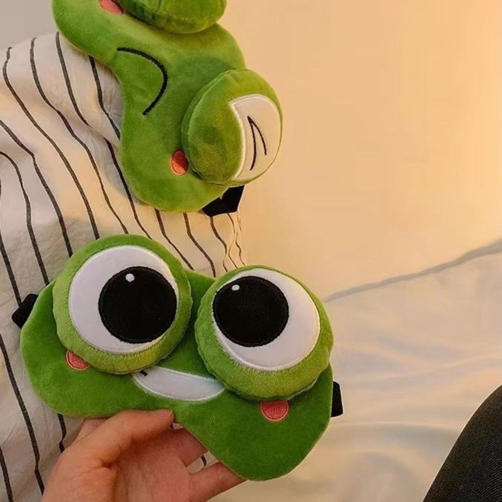 Lovely Cartoon Frog Sleep Eye  - Sleep Eye Mask 3D 评论和价格