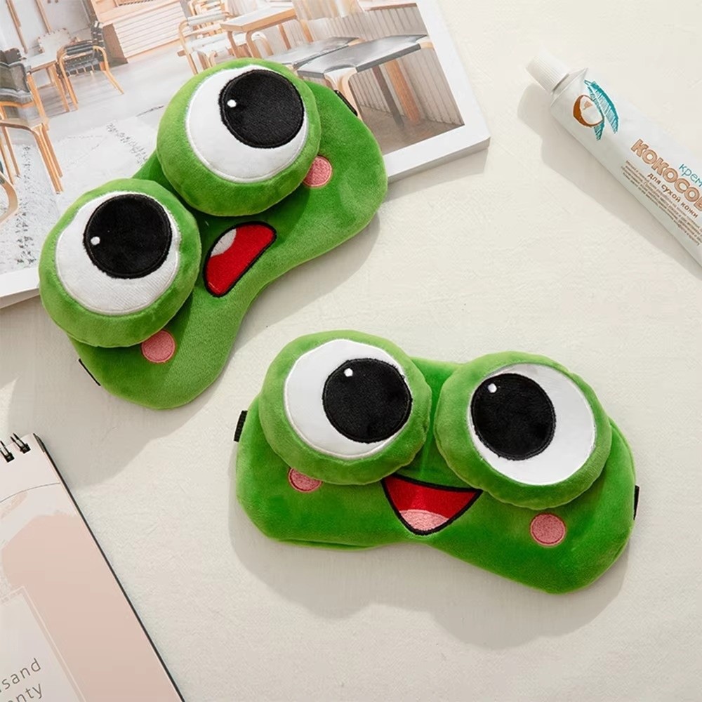 Lovely Cartoon Frog Sleep Eye  - Sleep Eye Mask 3D 评论和价格
