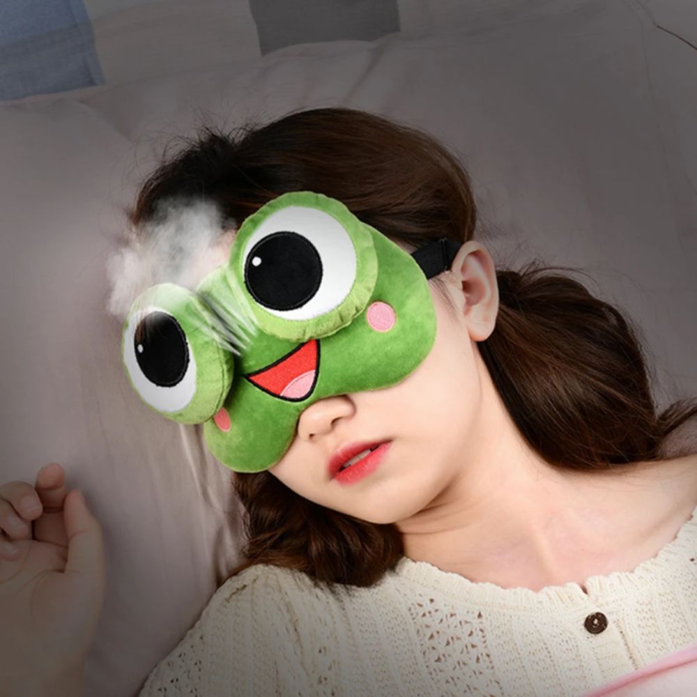 Lovely Cartoon Frog Sleep Eye  - Sleep Eye Mask 3D 评论和价格