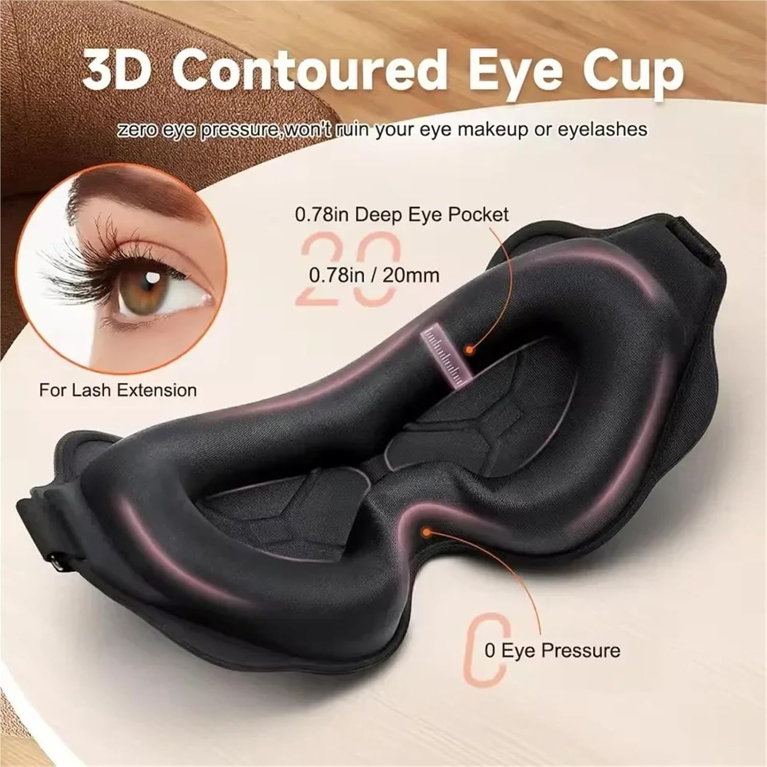 3D Sleeping Mask Block Out Lig - Sleep Eye Mask 3D 评论和价格