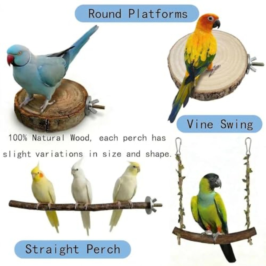 8PCS natural wood bird perches - Health & Wellness Equipment 评论和价格