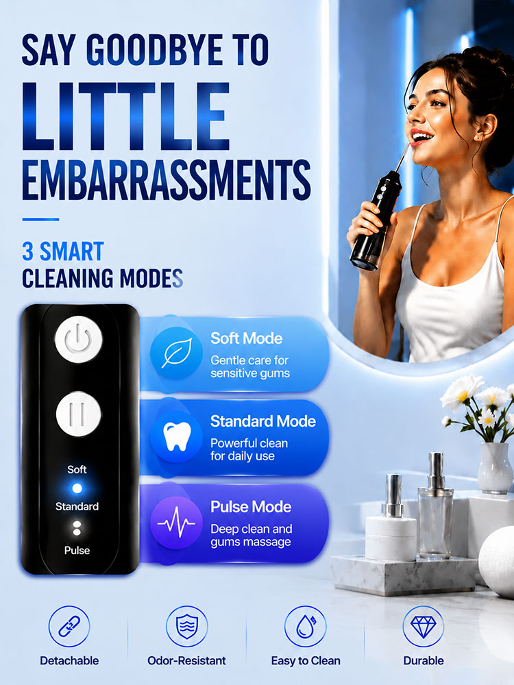 Portable Oral Irrigator with 3 - Oral Irrigator Flosser 评论和价格