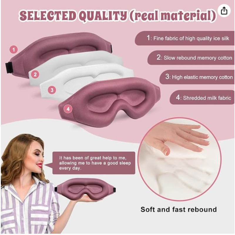2packs 3D Advanced Eye Mask fo - Sleep Eye Mask 3D 评论和价格
