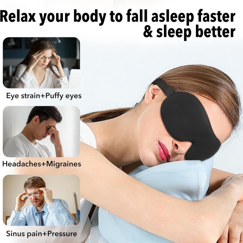 3D Sleep Mask Blindfold Sleepi - Sleep Eye Mask 3D 评论和价格
